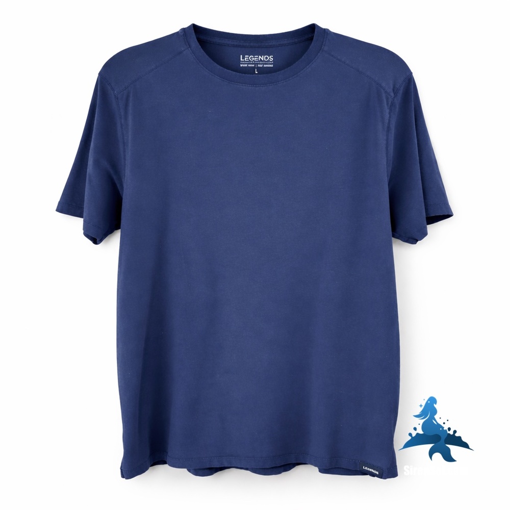 1249 LEGENDS Aviation Tee Split-Hem Short Sleeve - Large - Navy